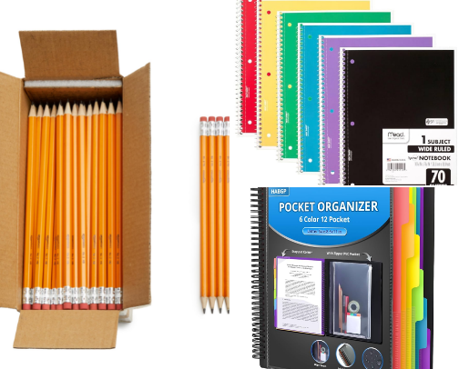Affordable school supplies cover photo collage