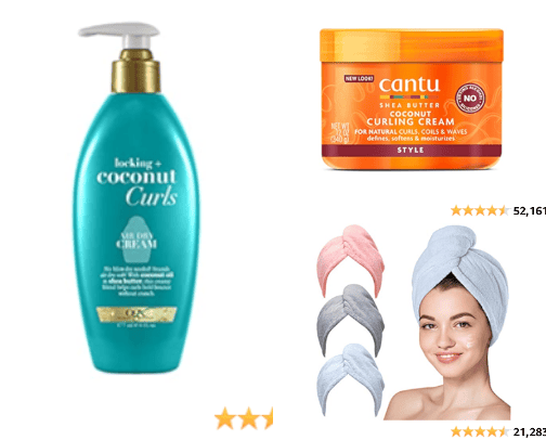 Curly Hair Products cover photo collage