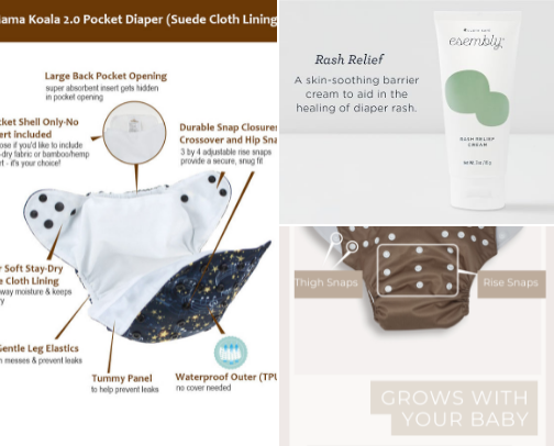 All natural, low tox baby products: Do’s and don’ts cover photo collage