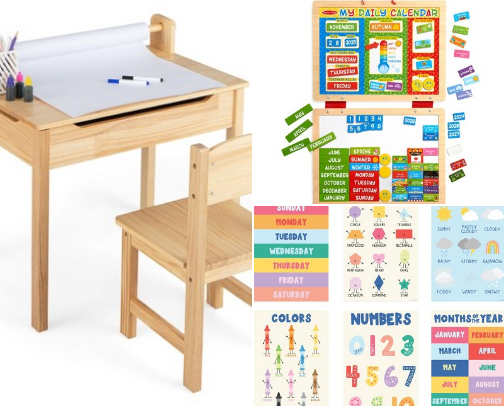 The Ultimate Kindergarten Homeschool Supply List cover photo collage