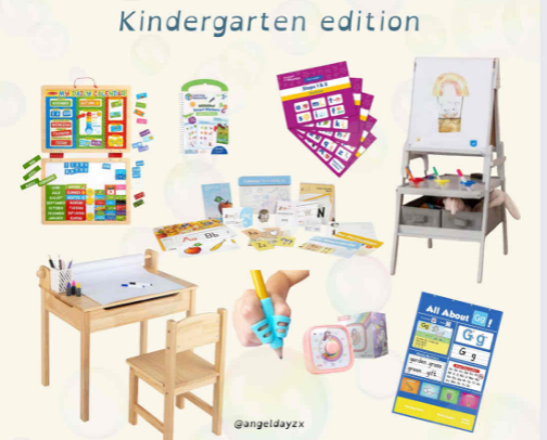 The Ultimate Kindergarten Homeschool Supply List cover photo collage