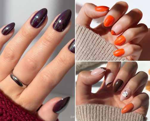 fall & halloween nails cover photo collage
