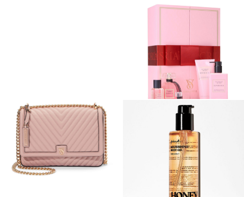 Victoria's secret accessories, fragrance and body care cover photo collage