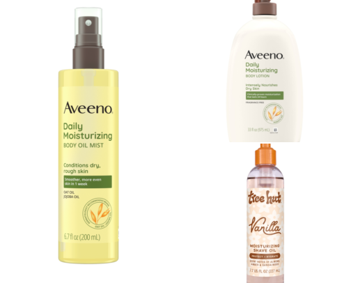 Body products - sensitive skin cover photo collage