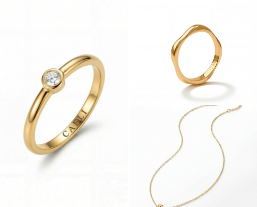 Gold jewelry gifts under $100 that she will actually wear every day cover photo collage