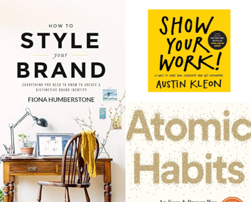 Essential business books for creatives cover photo collage