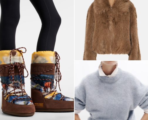 Ski season cover photo collage