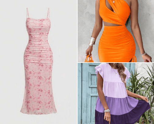 women summer clothing cover photo collage