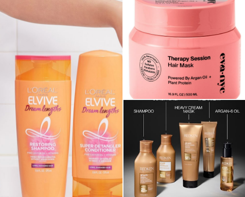 Lip care, Hair care, and Body care cover photo collage