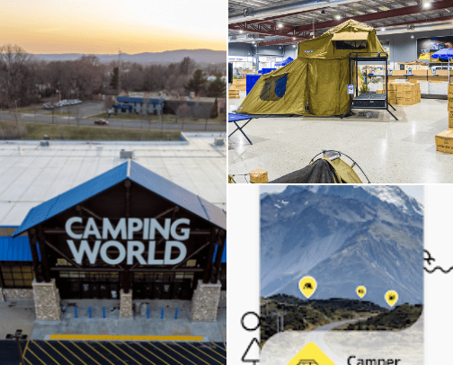 Camping 🏕️ travels cover photo collage