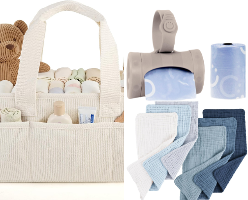 Postpartum/Nursing Bedside Cart Necessities to Make Life Easier cover photo collage