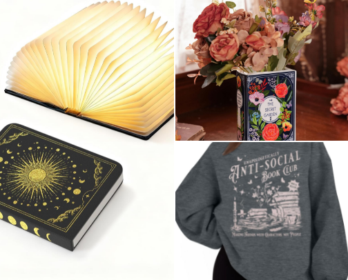 My favorite Bookish gifts from Amazon cover photo collage