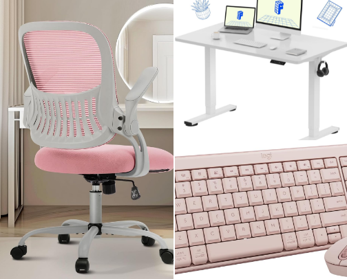 Aesthetic Office Girl- WFH Version cover photo collage