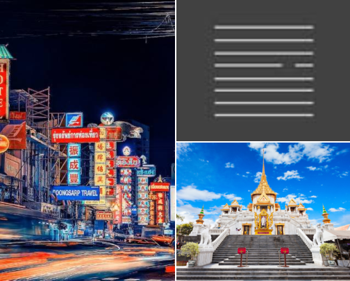 Lovely hotels in Chinatown, Bangkok, Thailand cover photo collage