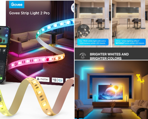 Home decoration LED strips cover photo collage