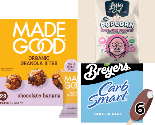 Healthy go to snacks cover photo collage