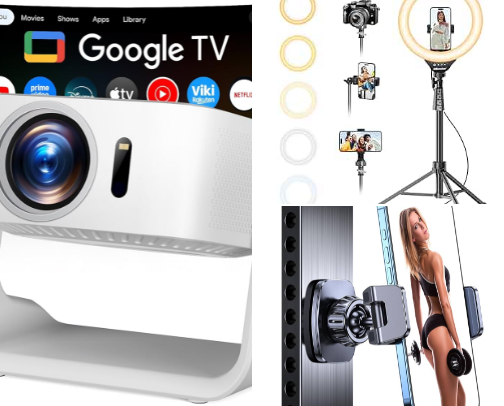 Favorite Tech items/ content creator must haves cover photo collage