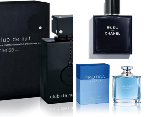 Mens fragrances cover photo collage