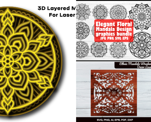 Mandala SVG Designs cover photo collage