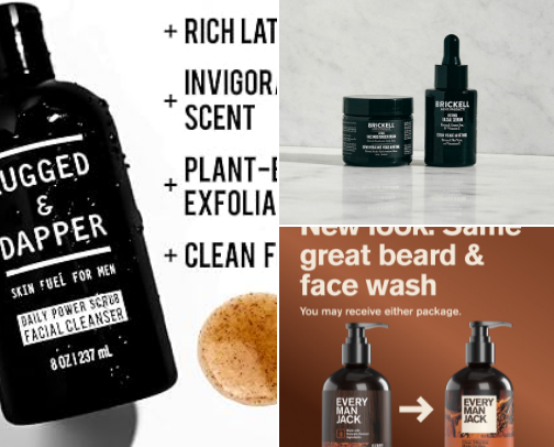 Men skin care cover photo collage