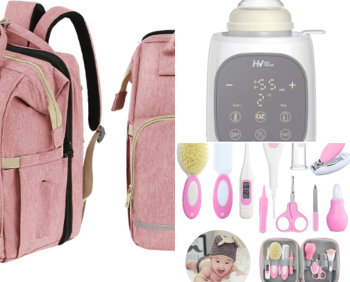 My Favorite Items On Amazon To Use As A First Time Mom. cover photo collage