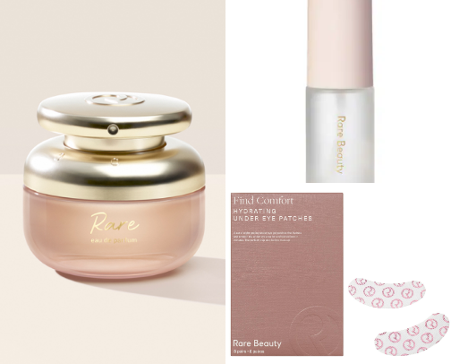 Selena Gomez Beauty Routine Products cover photo collage