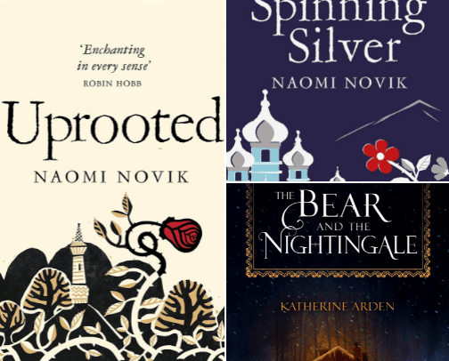 Slavic Folk Tale Fantasy Retellings. cover photo collage