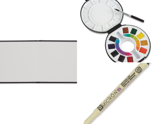 The Go-Everywhere Urban Sketching Kit: My Go-To Tools for Mindful Travel cover photo collage