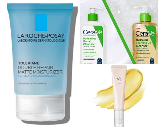 skincare for combination skin cover photo collage