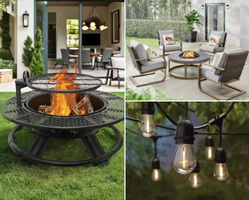Backyard oasis cover photo collage