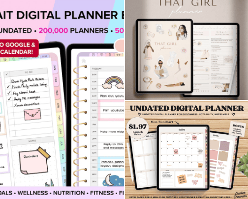 Digital Planners cover photo collage