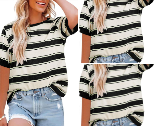 Striped Color Block Summer Tees That Stand Out in the Best Way cover photo collage