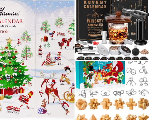 Countdown for Grownups:  The Best Advent Calendars for Adults cover photo collage