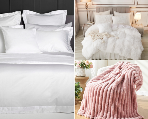 Bedroom Linen and Aesthetic Finds cover photo collage