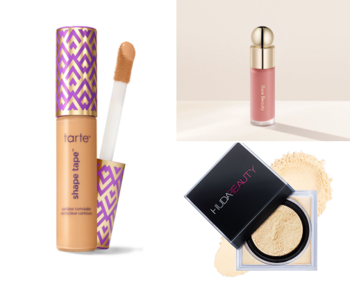 Makeup products for acne prone skin cover photo collage