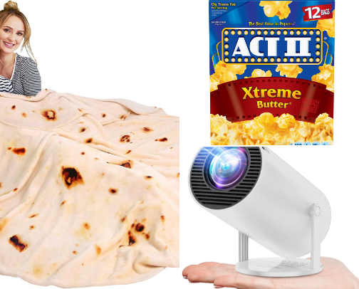 Movie night must haves cover photo collage