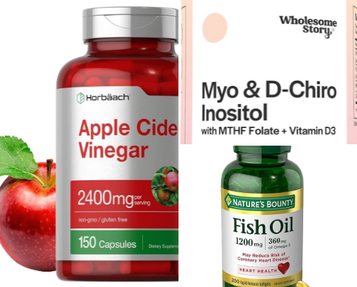 MY PCOS SUPPLEMENTS AS A NEWLY DIAGNOSED GIRLY 🙂‍↕️ cover photo collage