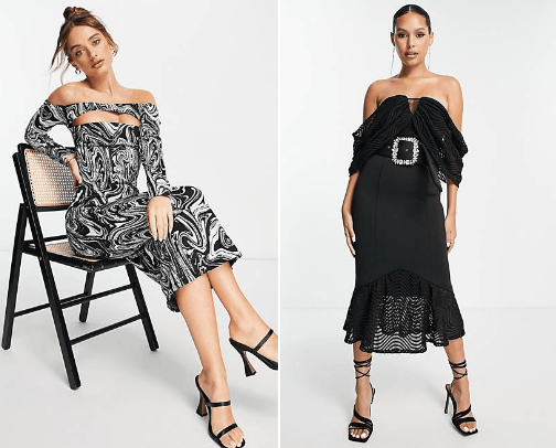 Elegant dresses cover photo collage