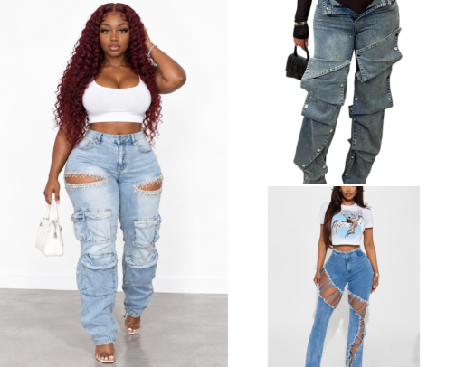 Denim Jeans For Curvy Girls cover photo collage