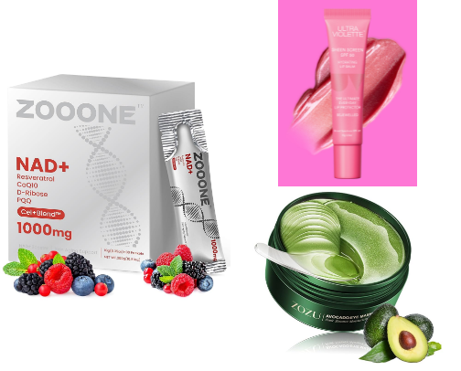 Beauty and Antiaging Gems. cover photo collage