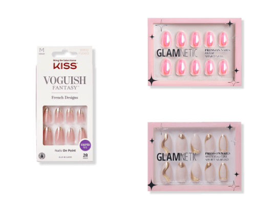 fav press on nails cover photo collage