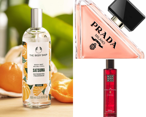my fav perfumes and body mists cover photo collage