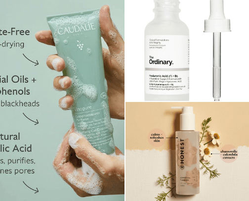 Skincare for clear and glowing skin 🧴 cover photo collage