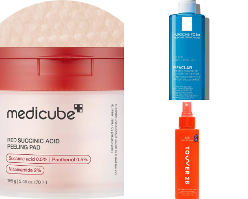 skincare favorites for acne prone and sensitive skin cover photo collage