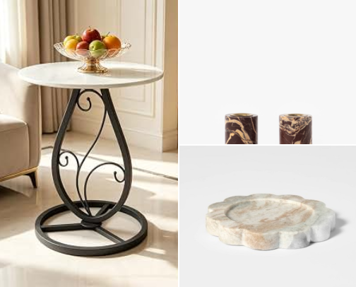 Marble fall Home decoration cover photo collage