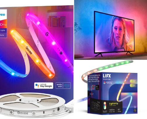 Smart led strip lights cover photo collage