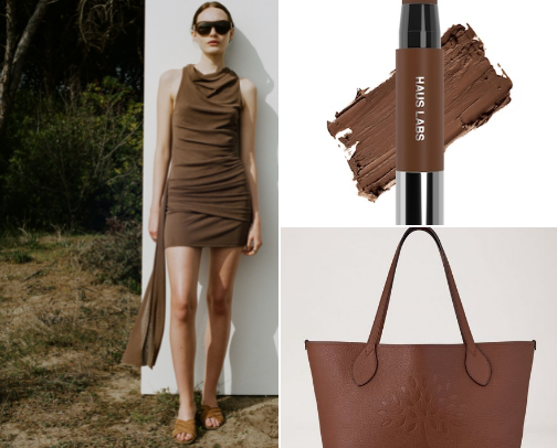 Brown Mood Board cover photo collage