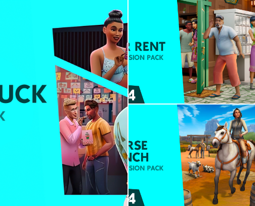Your Guide to the Best Sims 4 Expansion, Game, & Stuff Packs cover photo collage