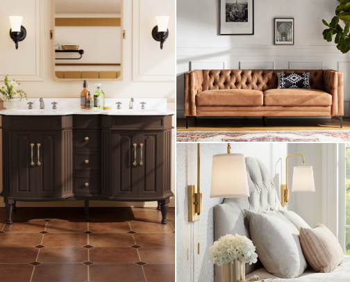 Our Favorite Home Finds: Lighting, Furniture & More cover photo collage