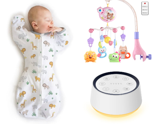Tools I used to get my baby to sleep through the night! cover photo collage